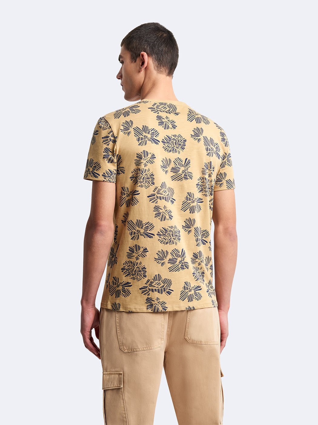 T-shirt col rond en coton fleuri - DEVRED 1902