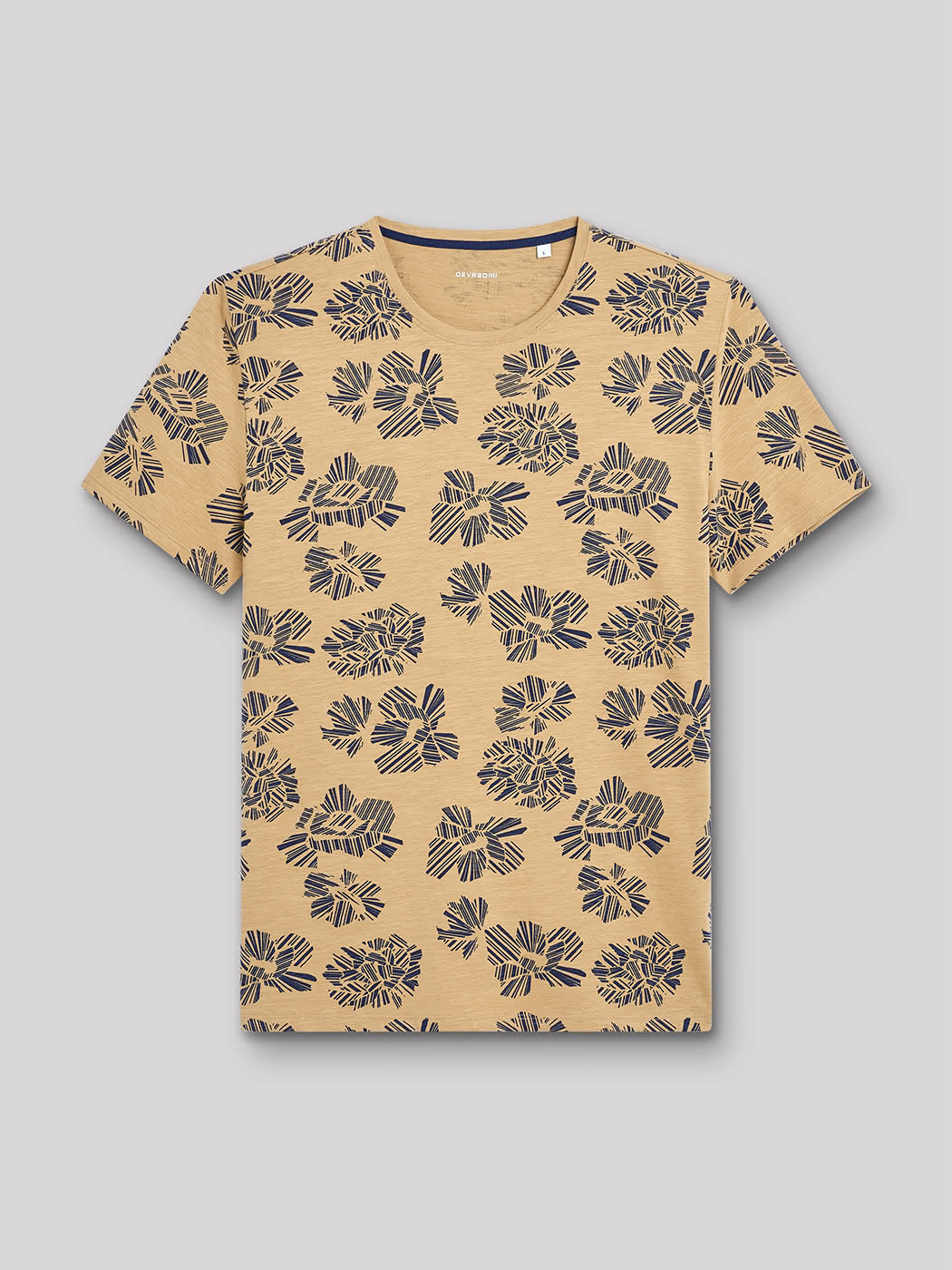 T-shirt col rond en coton fleuri - DEVRED 1902