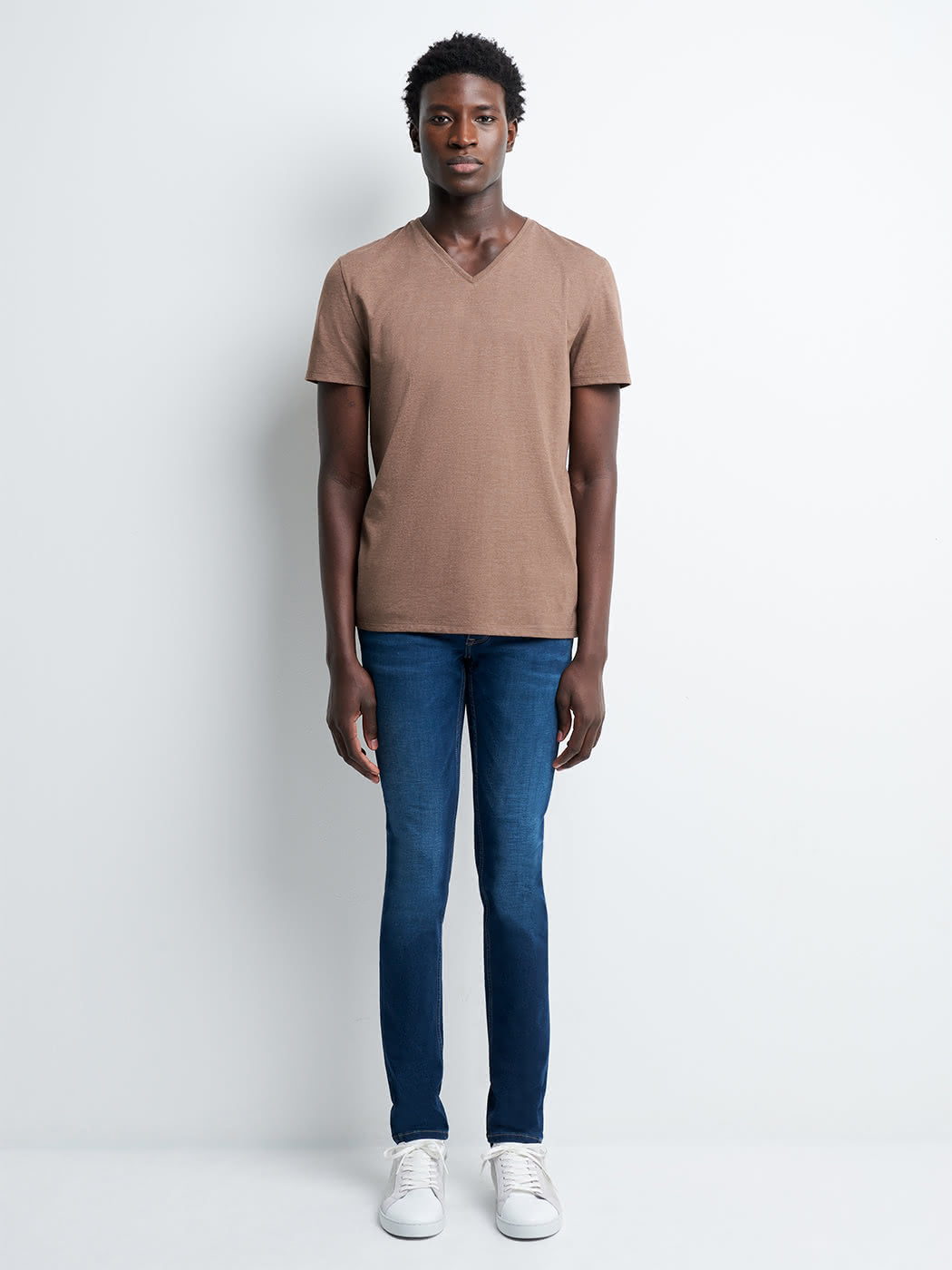 T-shirt col v en coton Supima - DEVRED 1902
