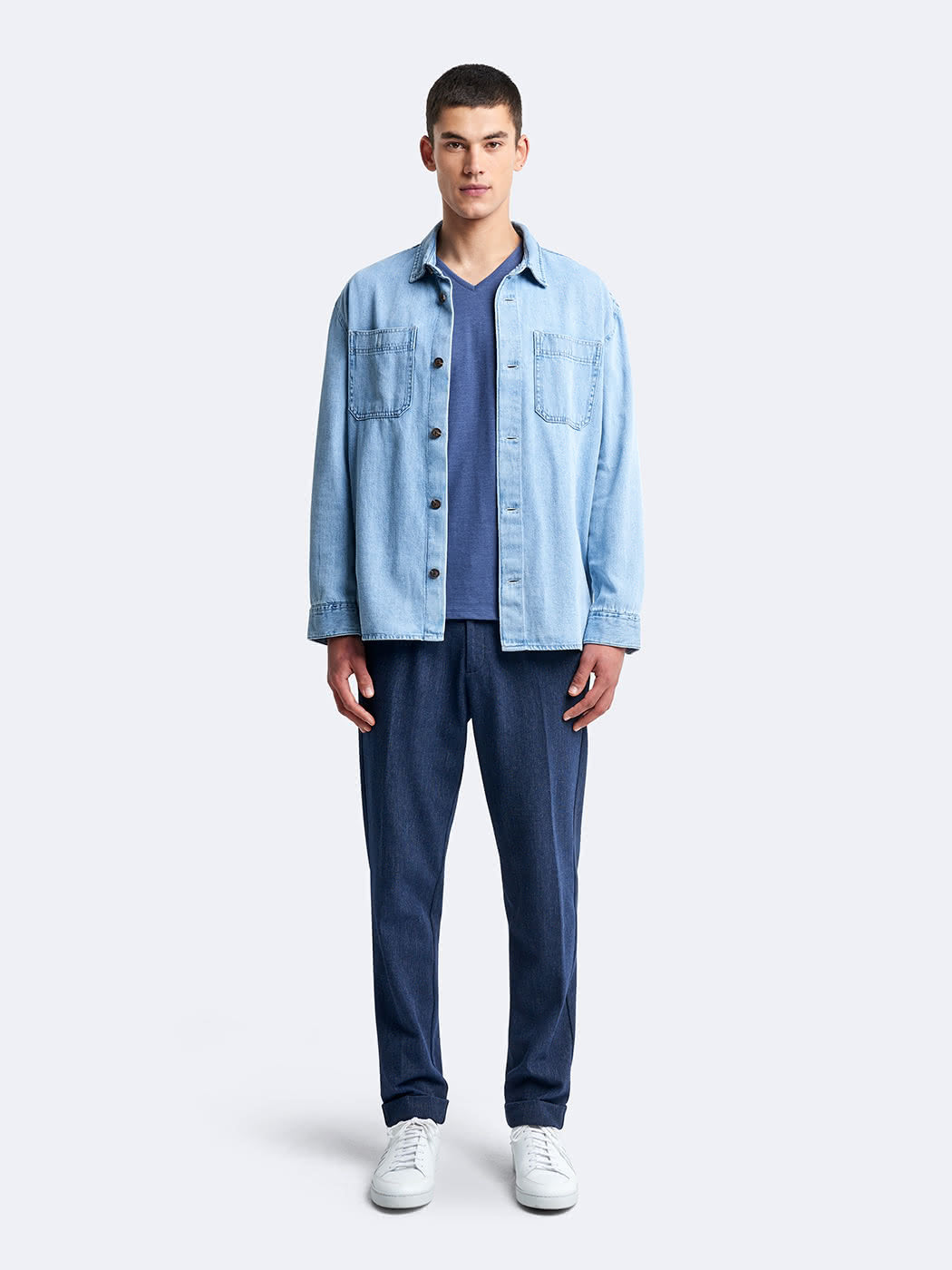 T-shirt col v en coton Supima - DEVRED 1902