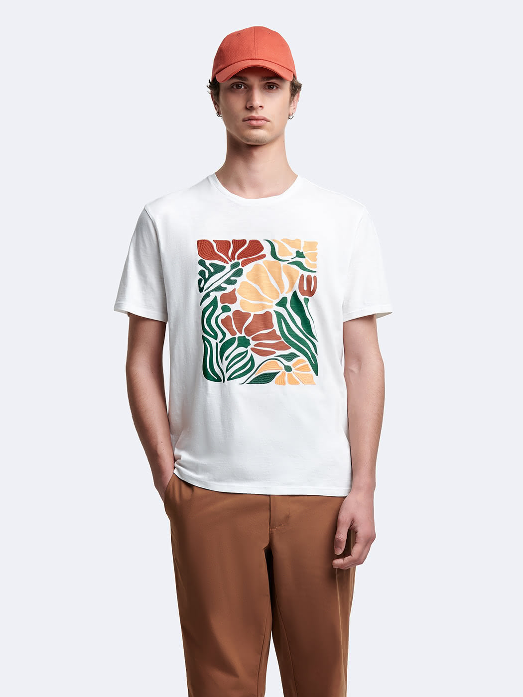T-shirt col rond brodé et imprimé - DEVRED 1902