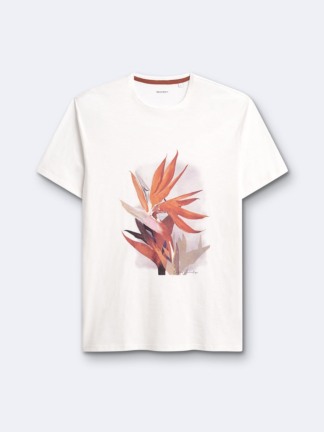 T-shirt col rond 100% coton à motif - DEVRED 1902