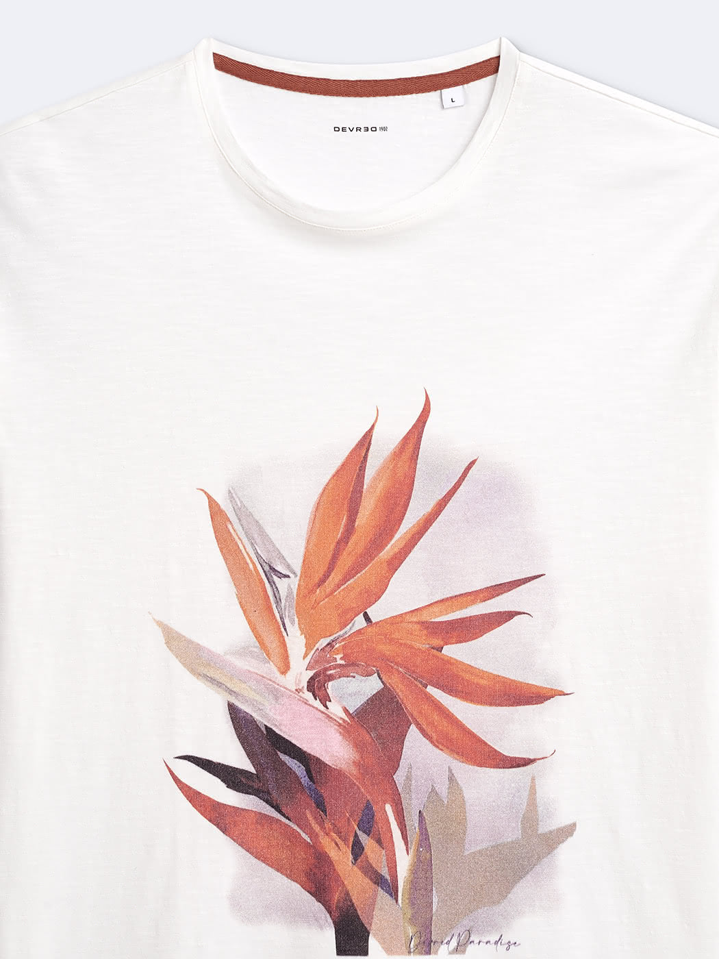 T-shirt col rond 100% coton à motif - DEVRED 1902