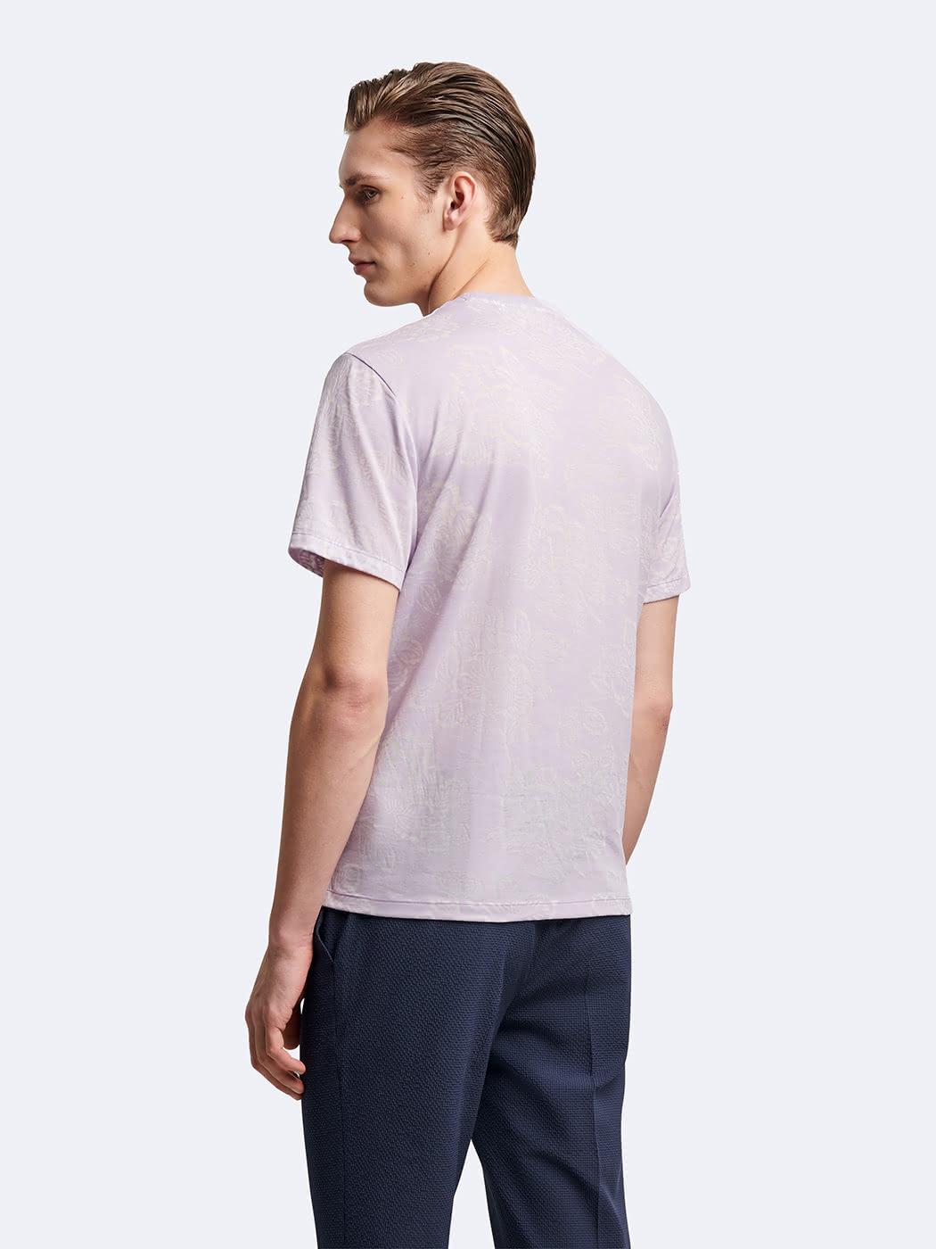 T-shirt col rond en coton fleuri - DEVRED 1902