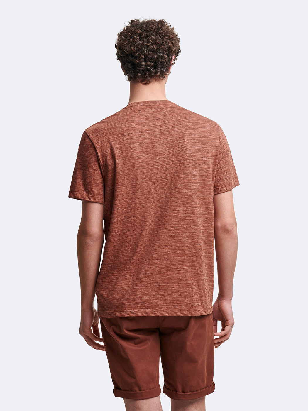 T-shirt col tunisien en coton faux-uni - DEVRED 1902