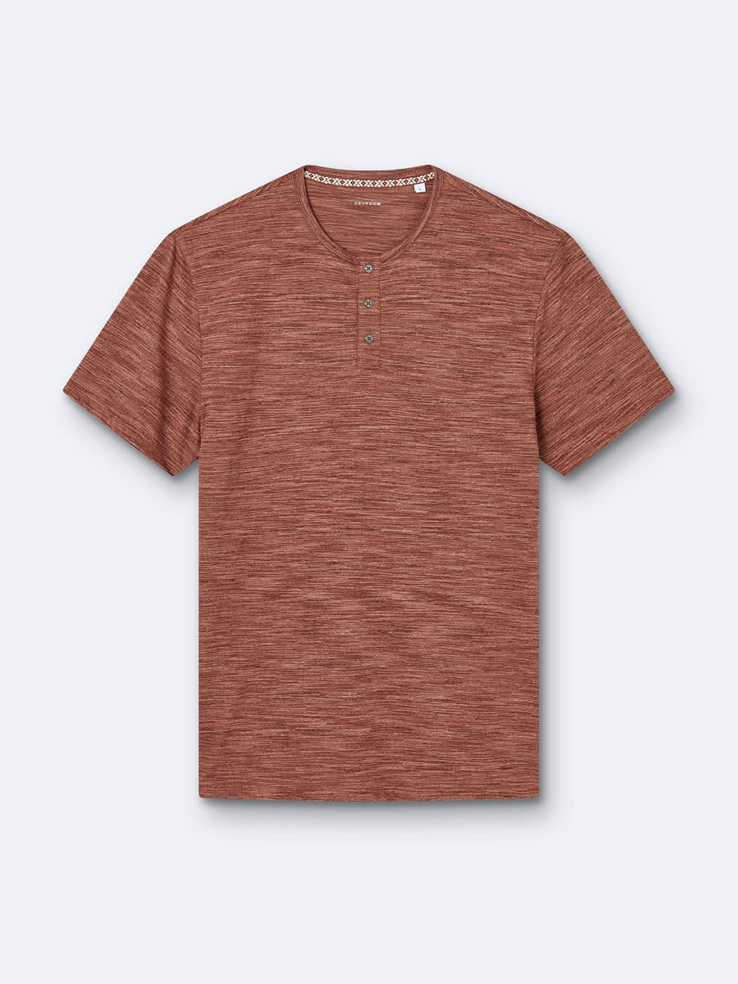 T-shirt col tunisien en coton faux-uni - DEVRED 1902