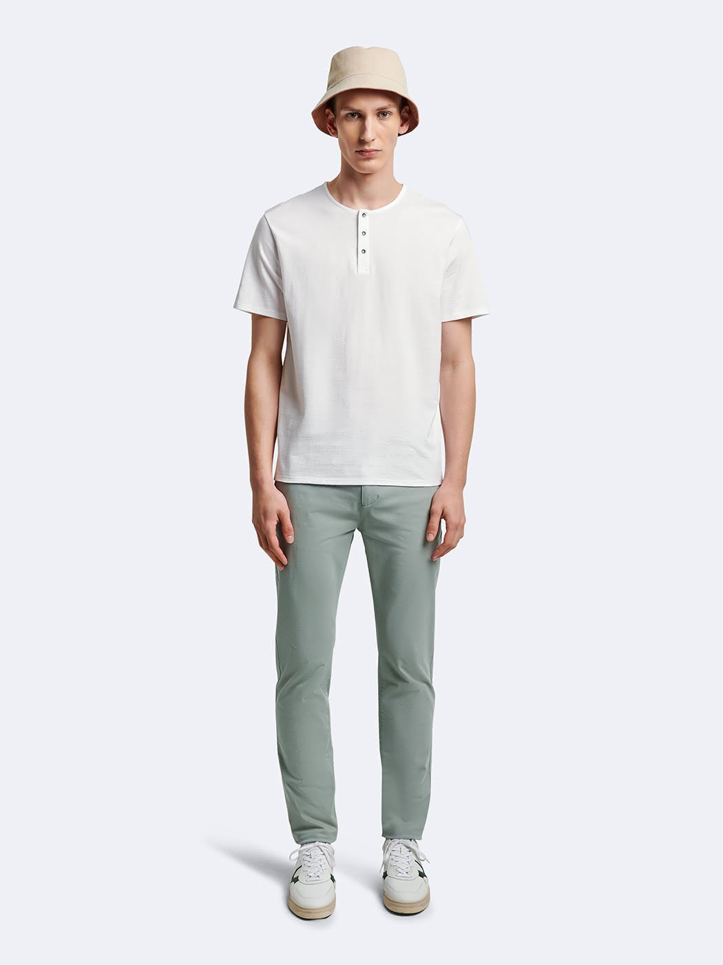 T-shirt col tunisien en coton - DEVRED 1902