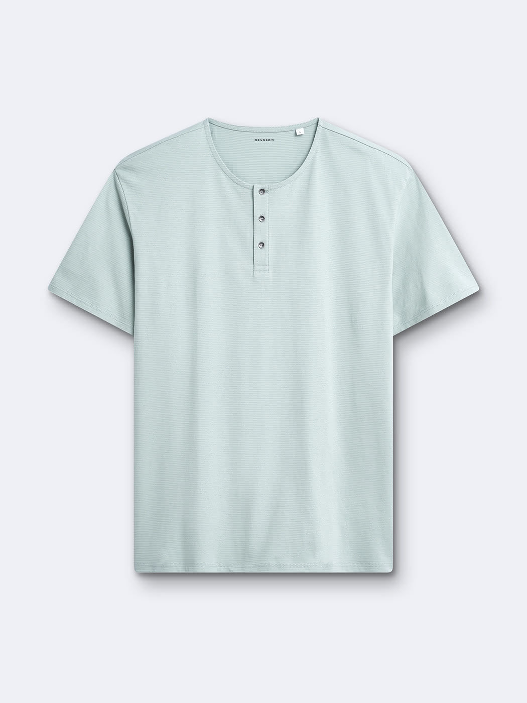 T-shirt col tunisien en coton - DEVRED 1902