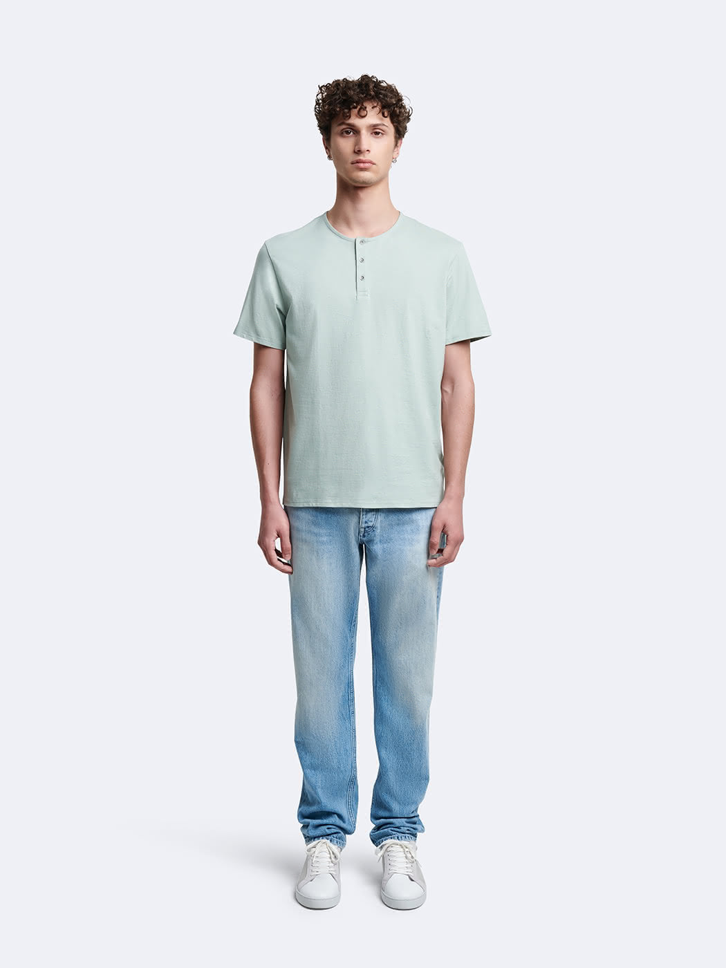 T-shirt col tunisien en coton - DEVRED 1902