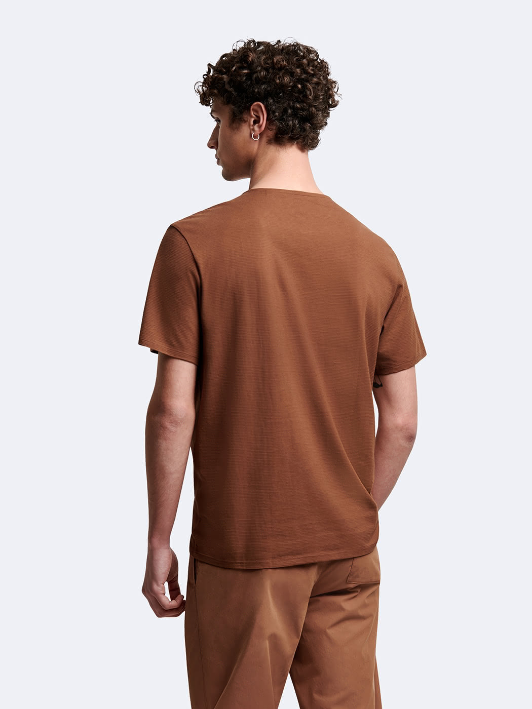 T-shirt col tunisien en coton - DEVRED 1902