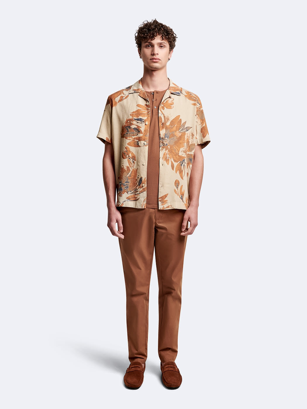T-shirt col tunisien en coton - DEVRED 1902