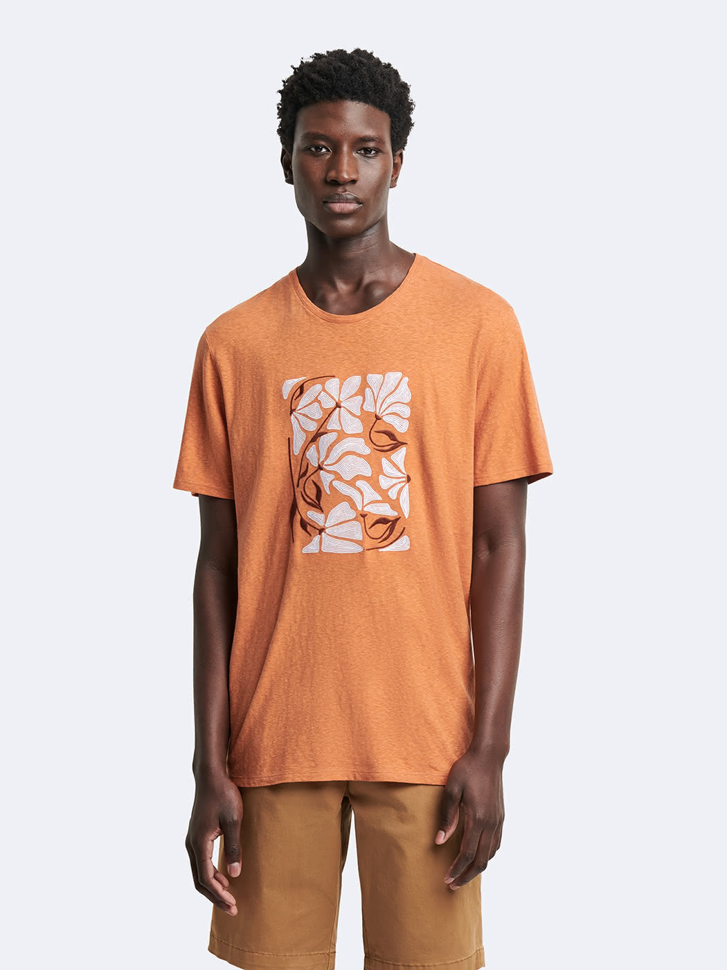T-shirt col rond en coton à motif - DEVRED 1902