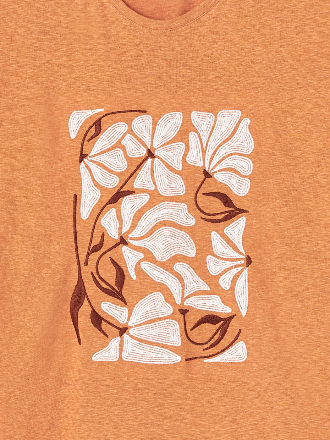 T-shirt col rond en coton à motif - DEVRED 1902