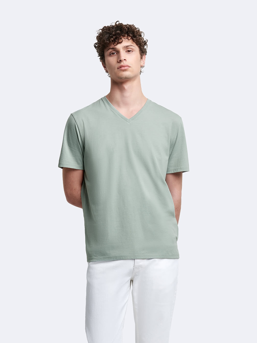 T-shirt col v en coton Supima - DEVRED 1902