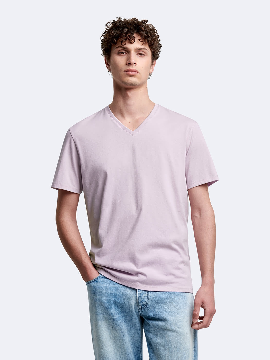 T-shirt col v en coton Supima - DEVRED 1902