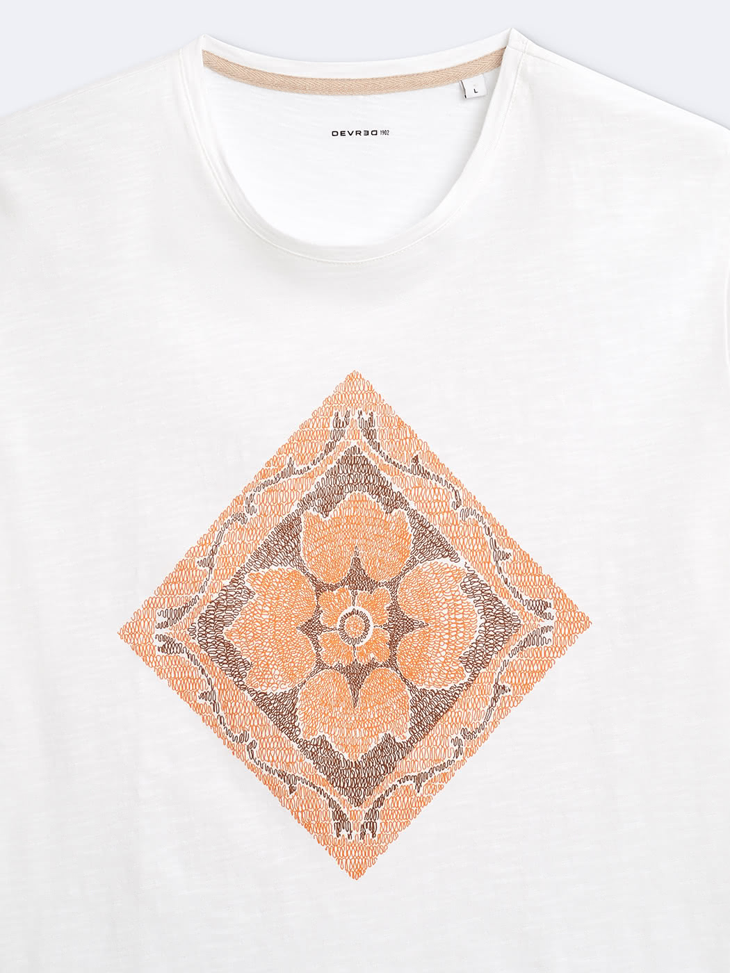 T-shirt 100% coton à motif devant - DEVRED 1902