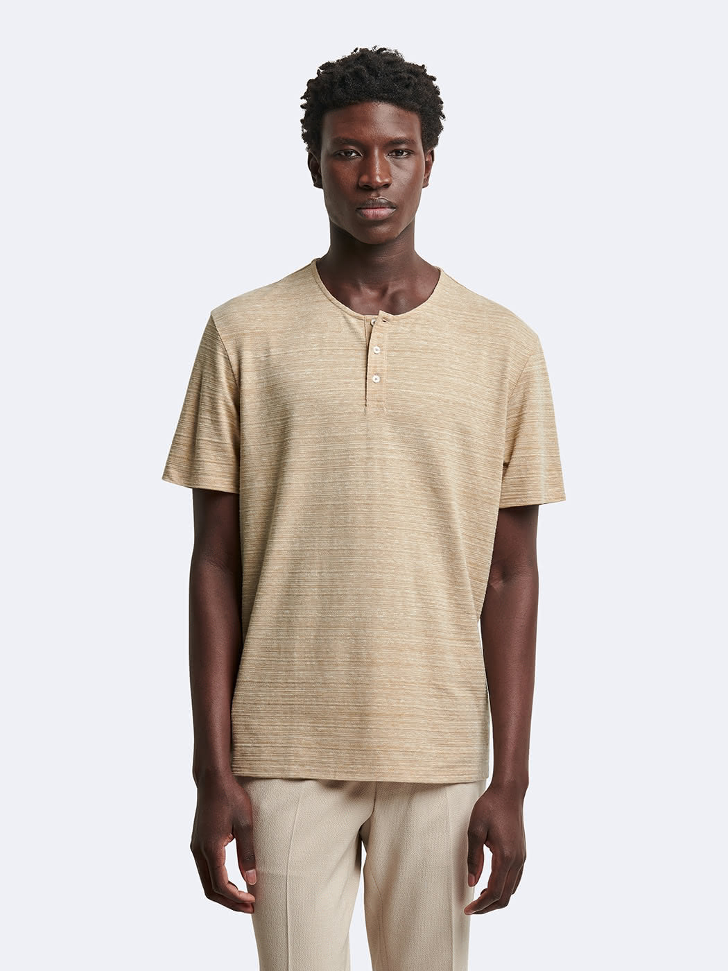 T-shirt en coton col tunisien - DEVRED 1902