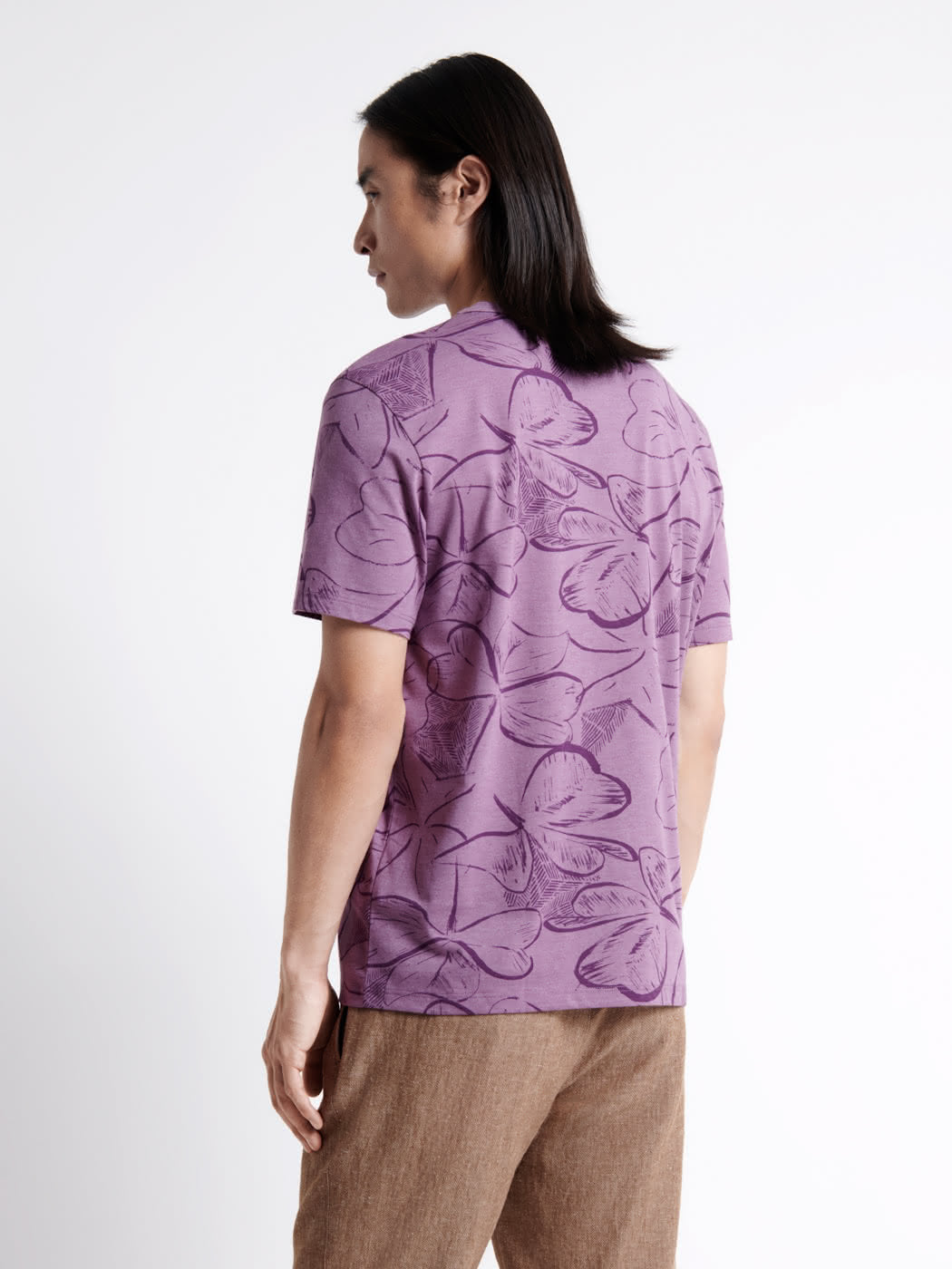T-shirt col rond en coton fleuri - DEVRED 1902