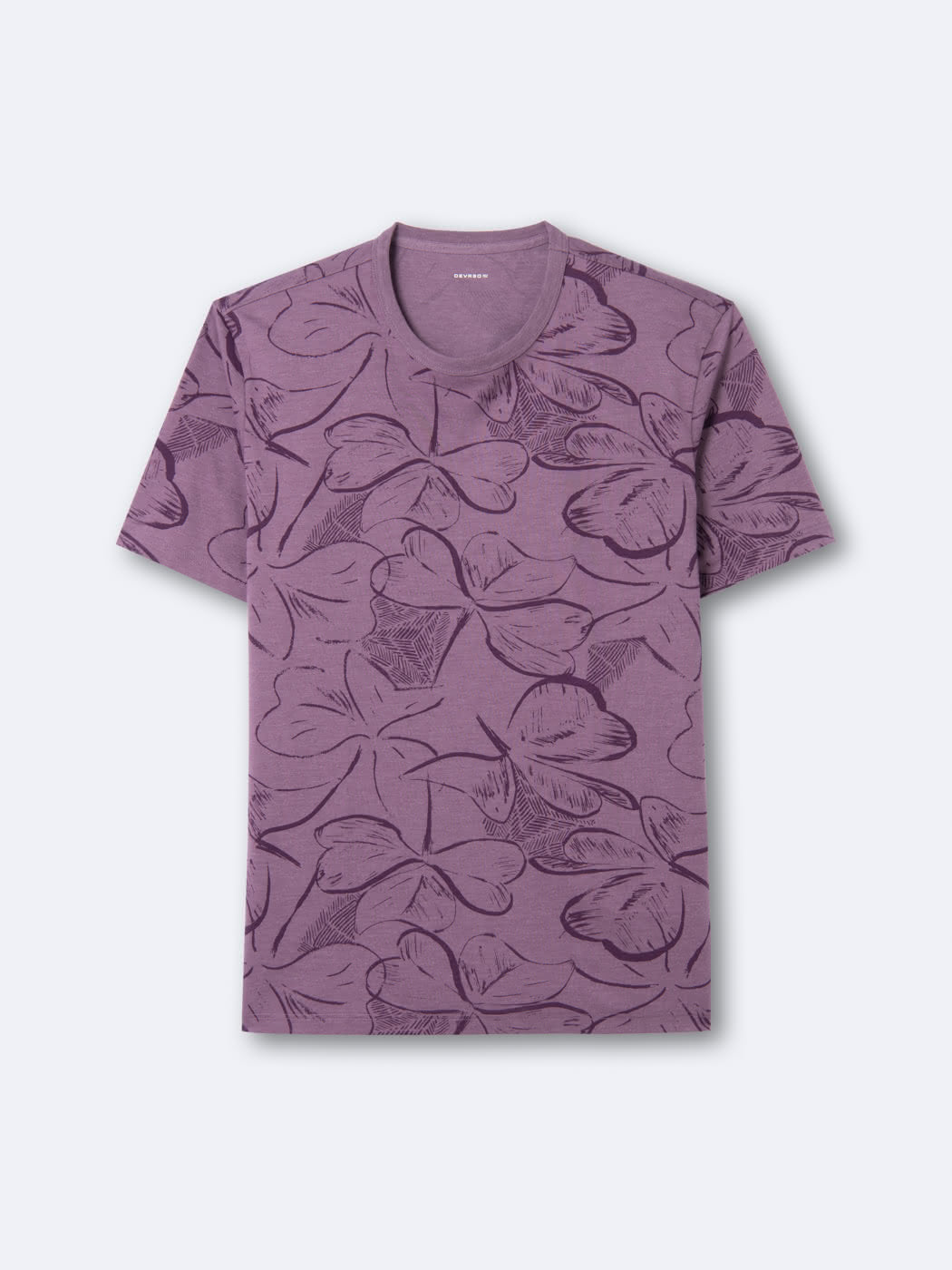 T-shirt col rond en coton fleuri - DEVRED 1902