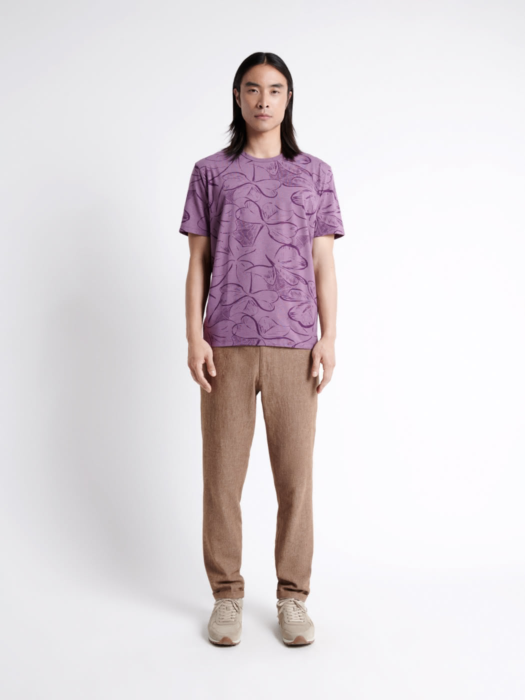 T-shirt col rond en coton fleuri - DEVRED 1902