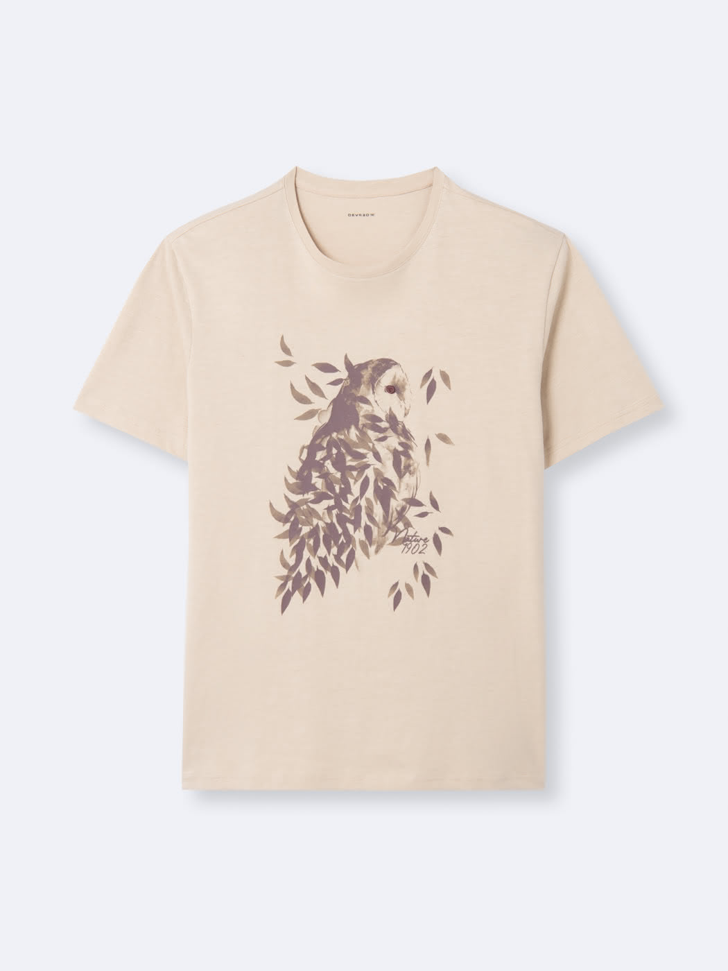 T-shirt col rond en coton à motif - DEVRED 1902
