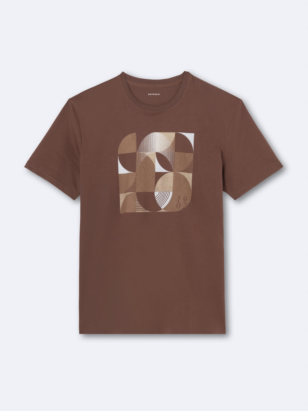 T-shirt col rond en coton à motif - DEVRED 1902