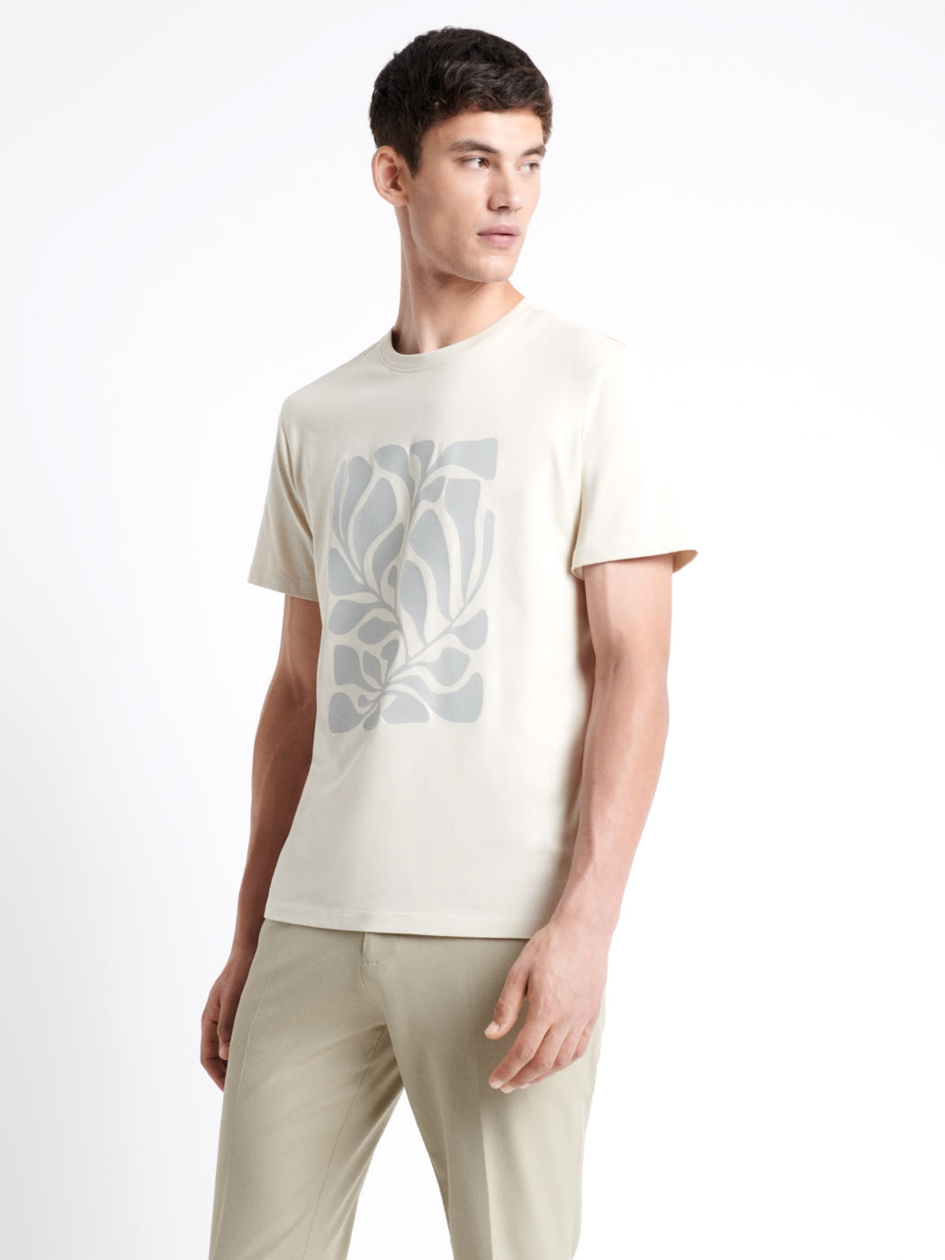 T-shirt col rond en coton fleuri - DEVRED 1902