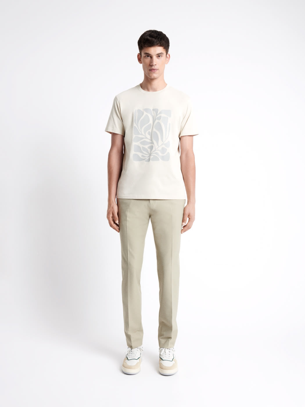 T-shirt col rond en coton fleuri - DEVRED 1902