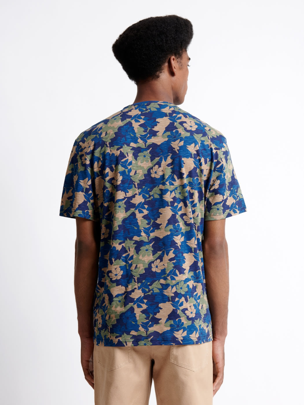 T-shirt col rond en coton texturé fleuri - DEVRED 1902