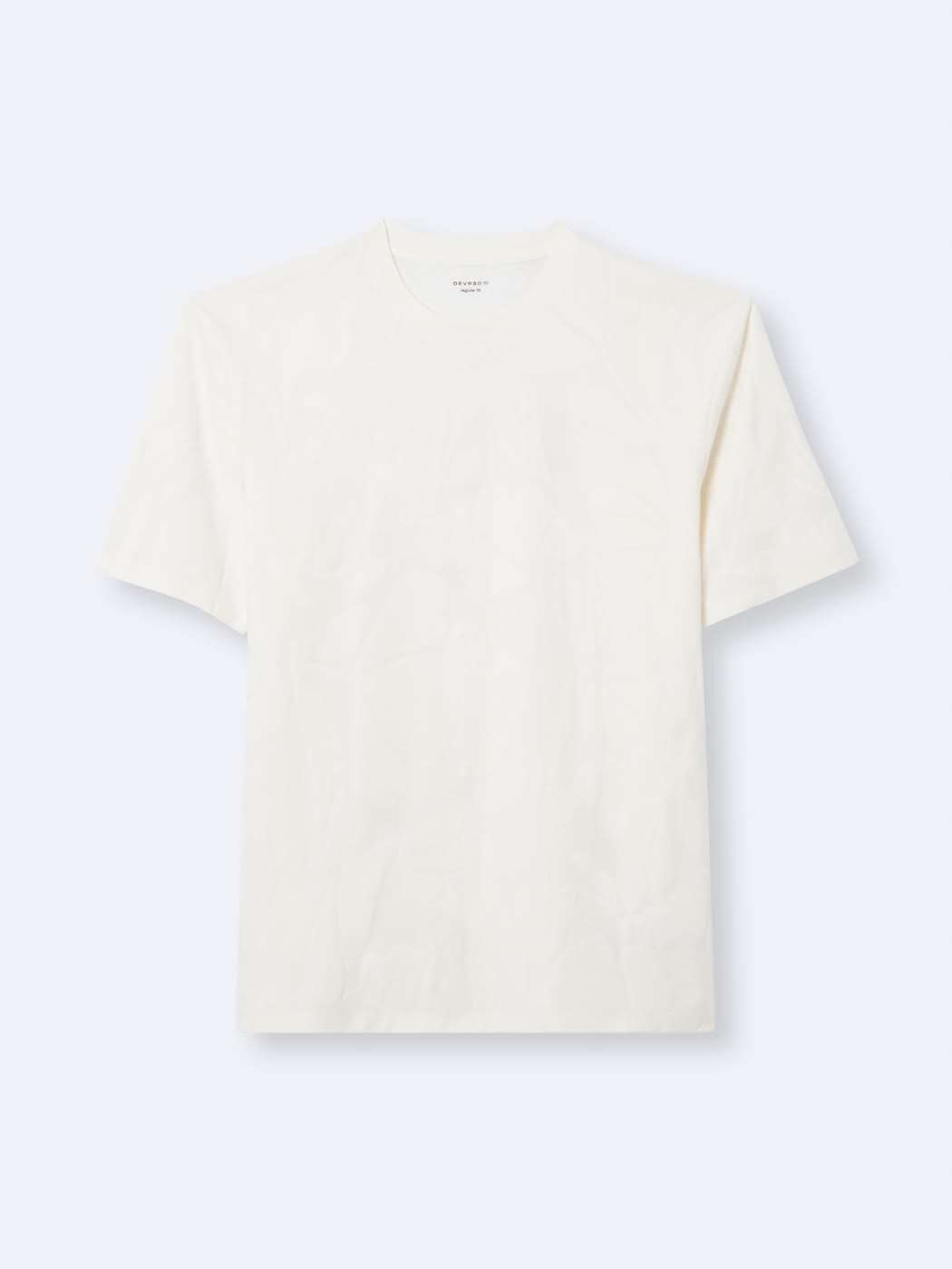 T-shirt col rond à relief en coton - DEVRED 1902