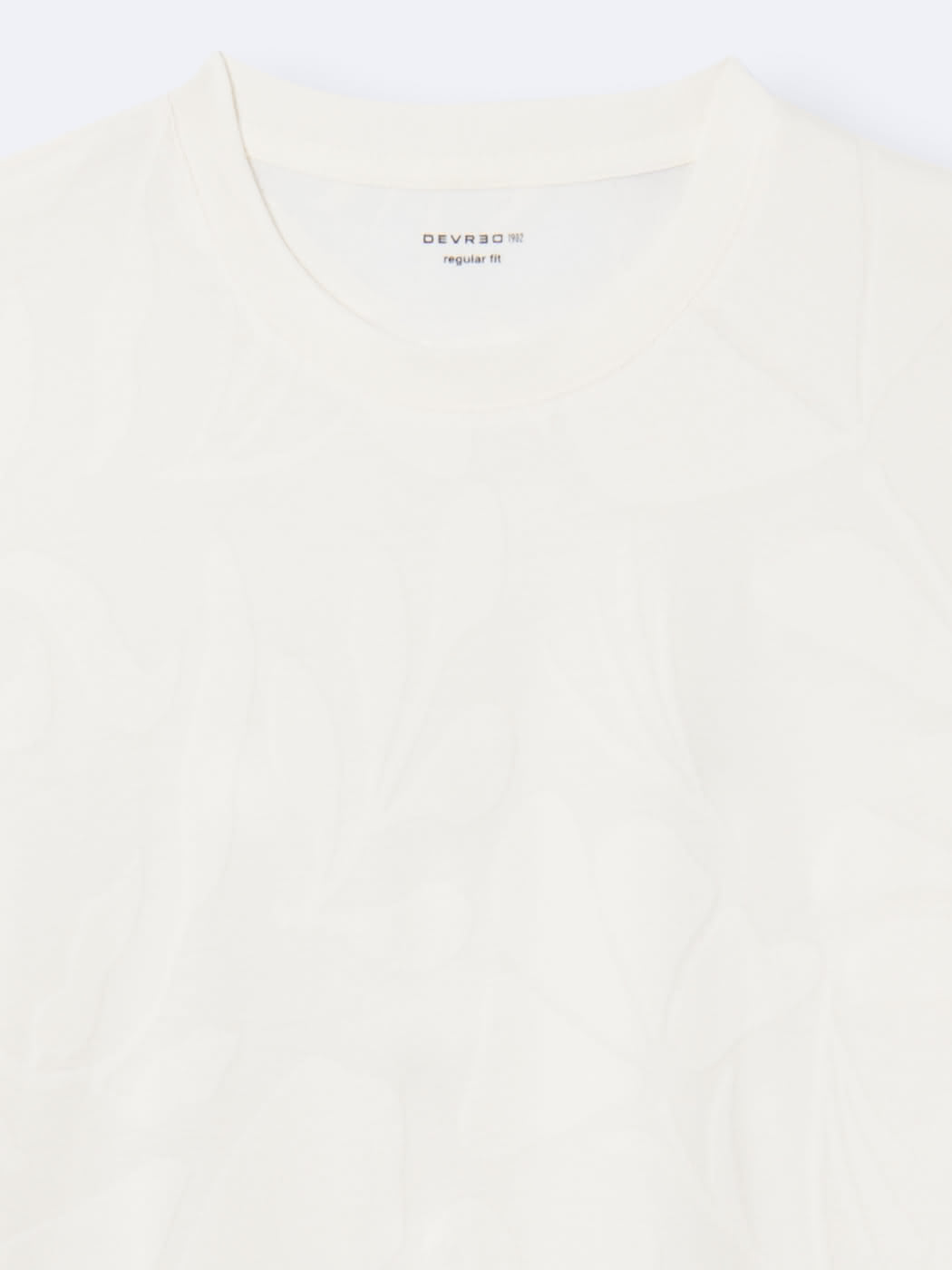 T-shirt col rond à relief en coton - DEVRED 1902