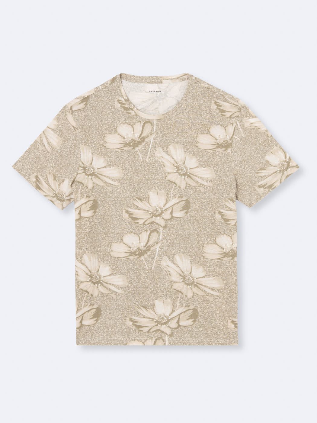 T-shirt col rond en coton fleuri - DEVRED 1902