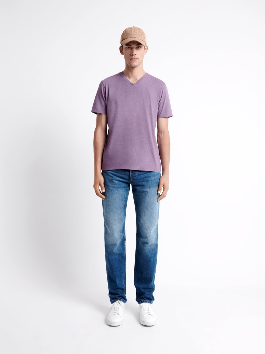 T-shirt col v en matière recyclée - DEVRED 1902