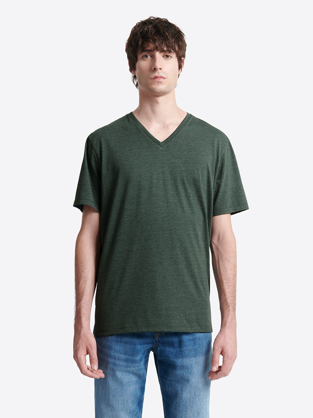 T-shirt col v en matière recyclée - DEVRED 1902