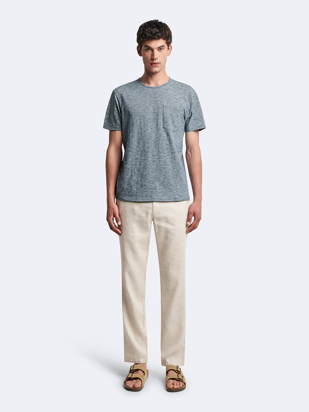 T-shirt col rond 100% coton faux-uni - DEVRED 1902