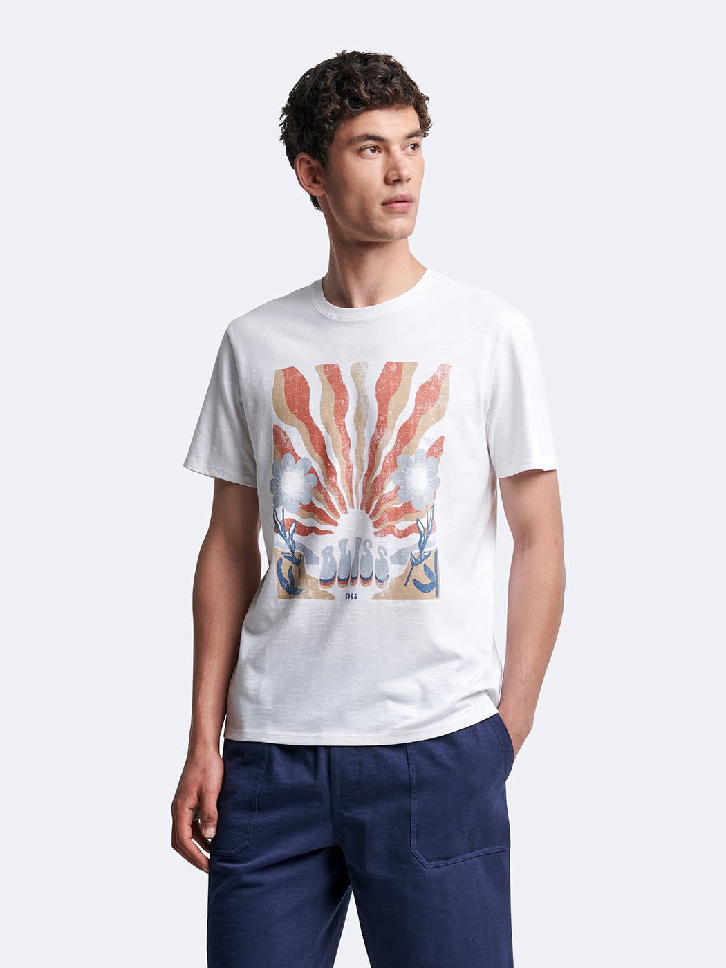 T-shirt 100% coton à motif devant - DEVRED 1902