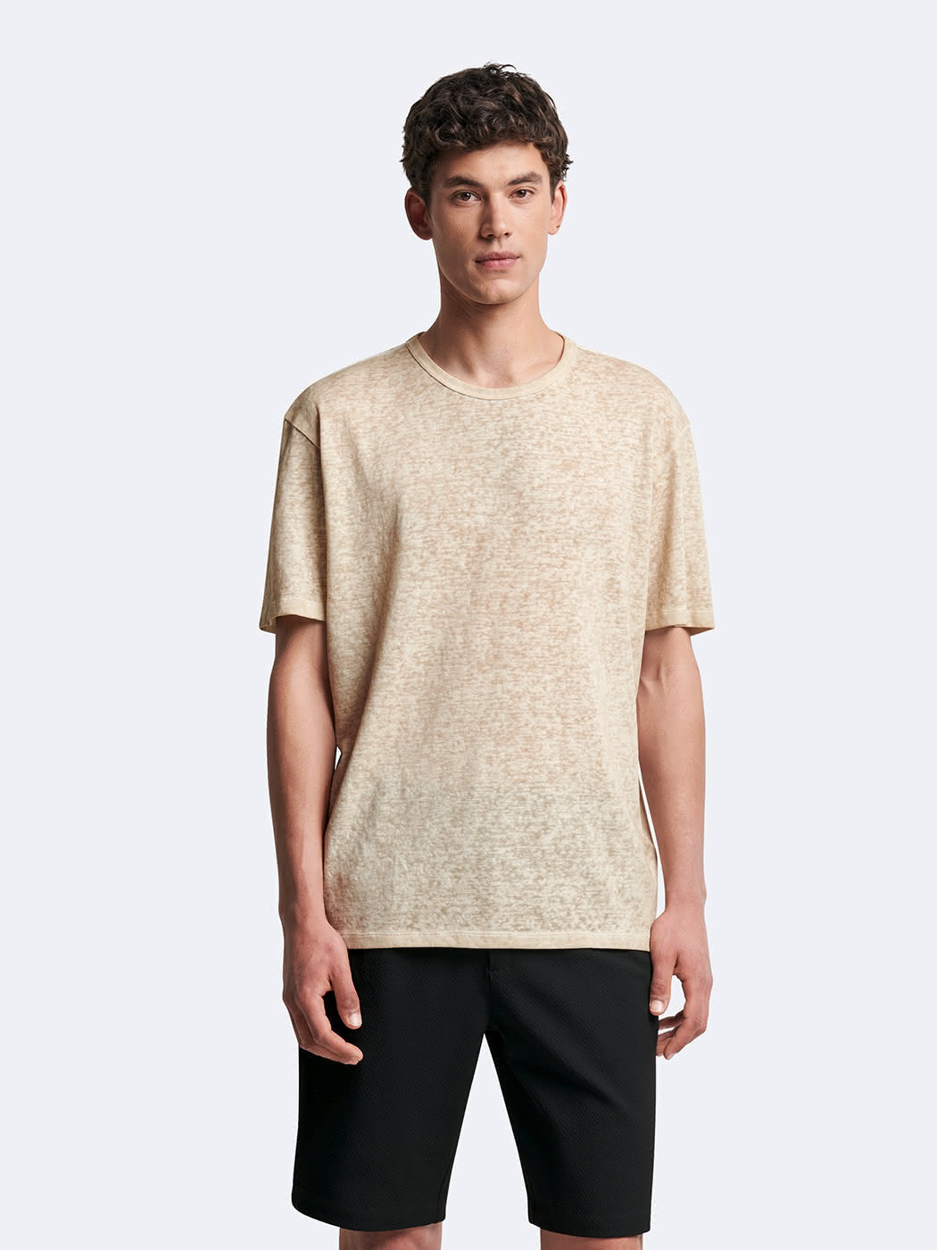 T-shirt col rond en coton faux-uni - DEVRED 1902