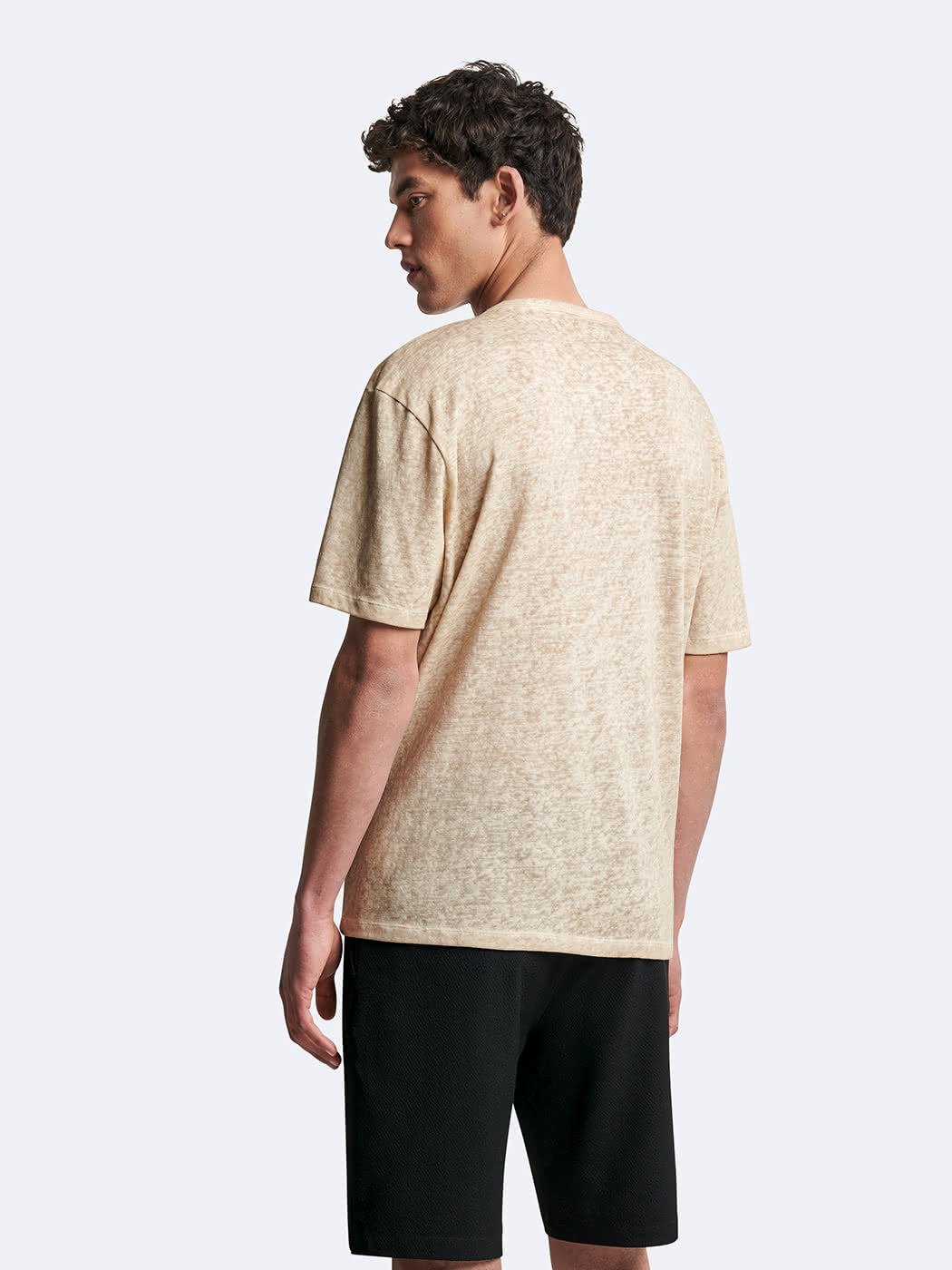 T-shirt col rond en coton faux-uni - DEVRED 1902
