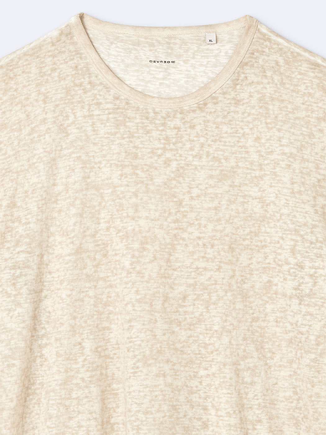 T-shirt col rond en coton faux-uni - DEVRED 1902