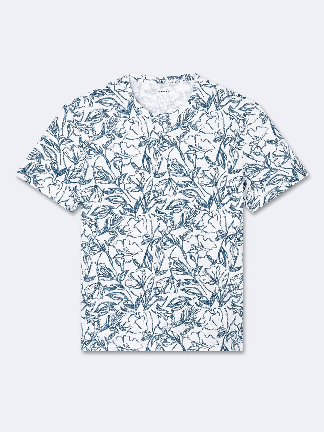 T-shirt col rond 100% coton fleuri - DEVRED 1902