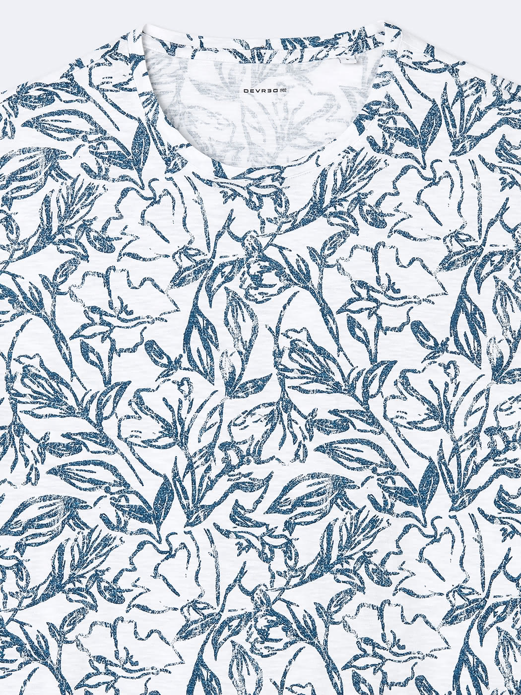 T-shirt col rond 100% coton fleuri - DEVRED 1902