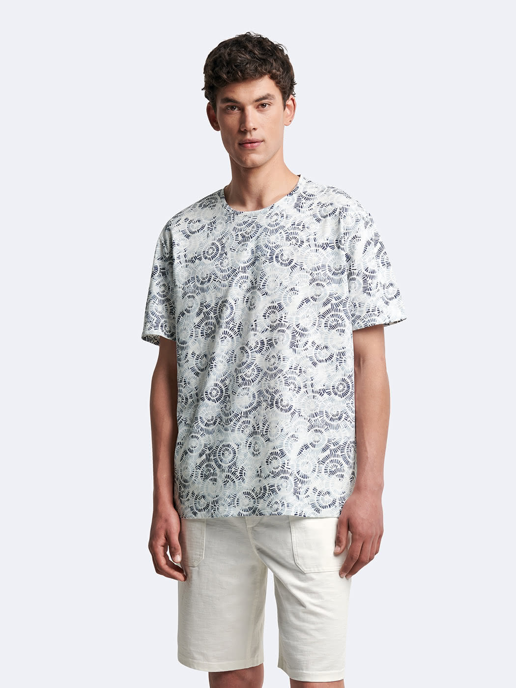 T-shirt col rond en coton fantaisie - DEVRED 1902