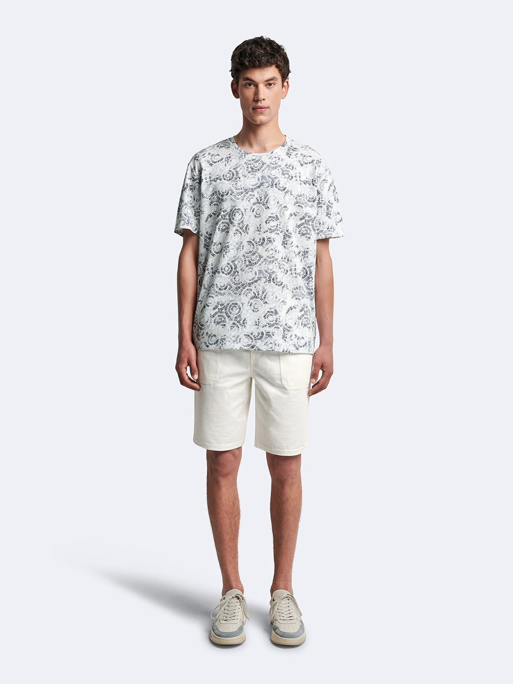 T-shirt col rond en coton fantaisie - DEVRED 1902