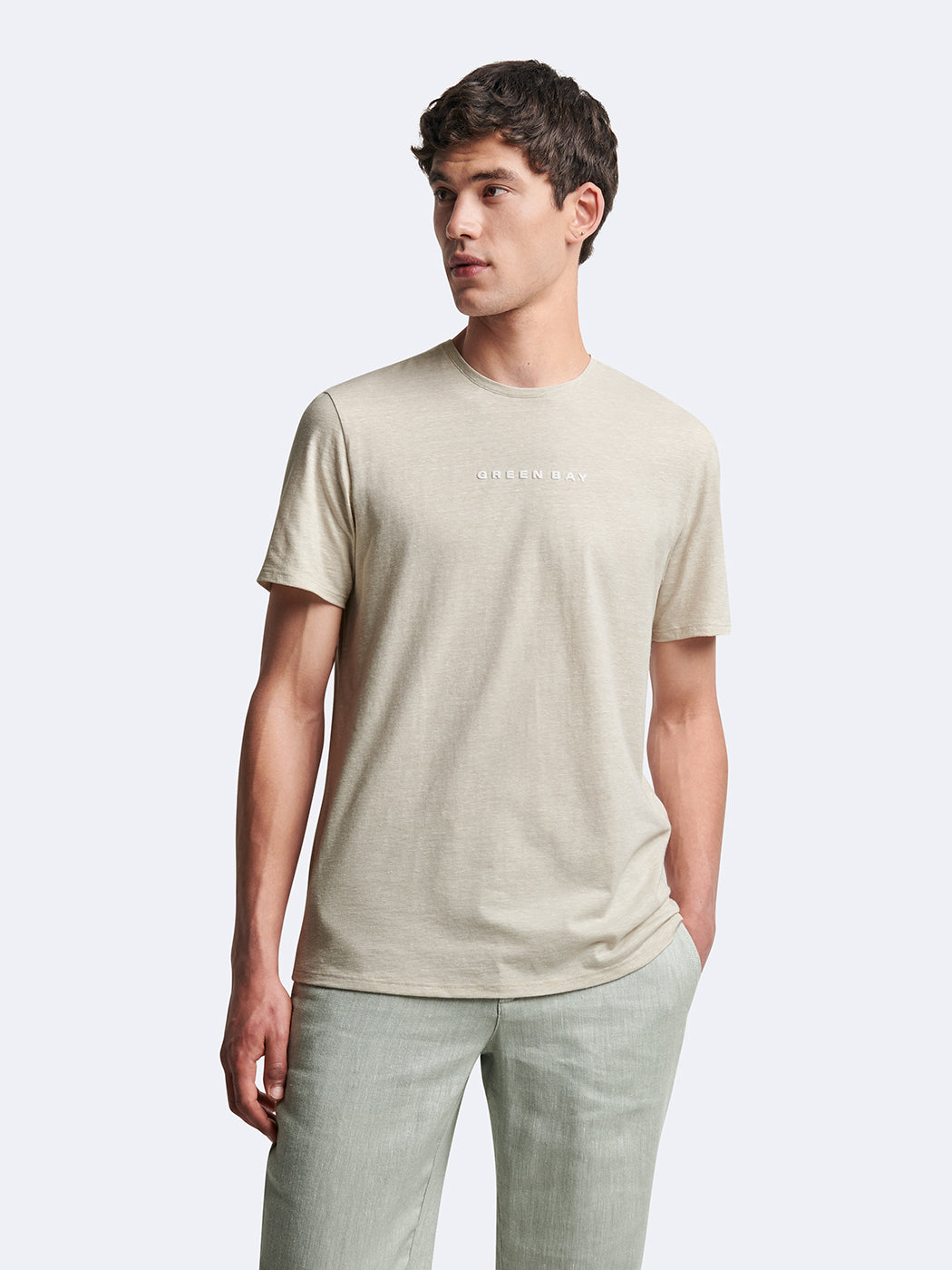 T-shirt col rond en coton faux-uni - DEVRED 1902
