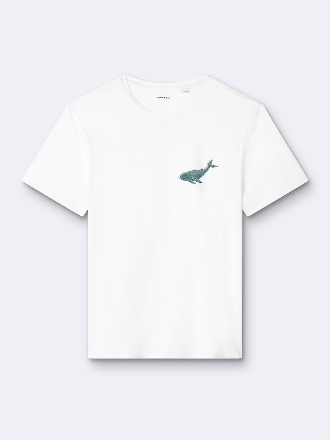 T-shirt 100% coton à motif sur poitrine - DEVRED 1902