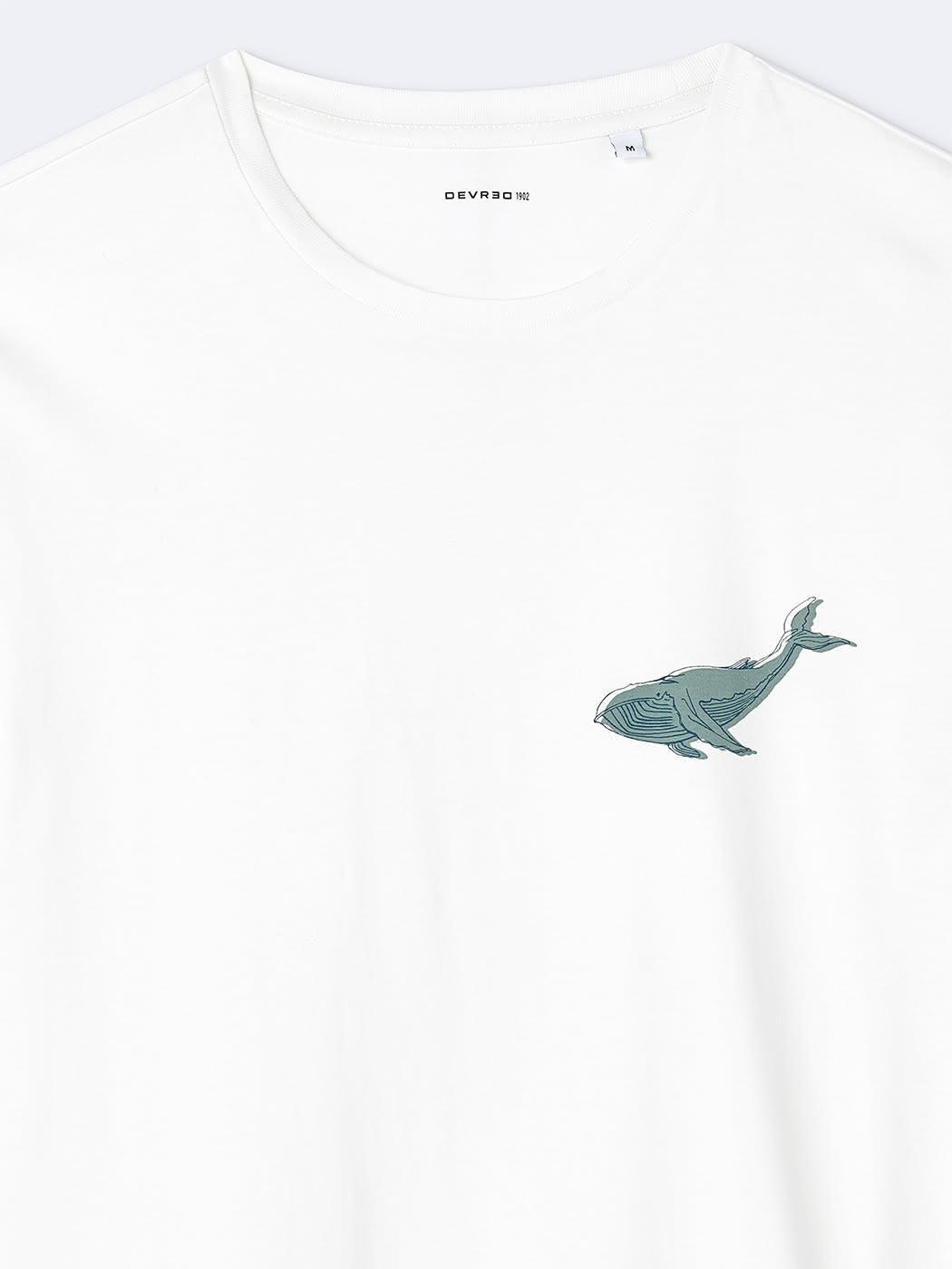 T-shirt 100% coton à motif sur poitrine - DEVRED 1902