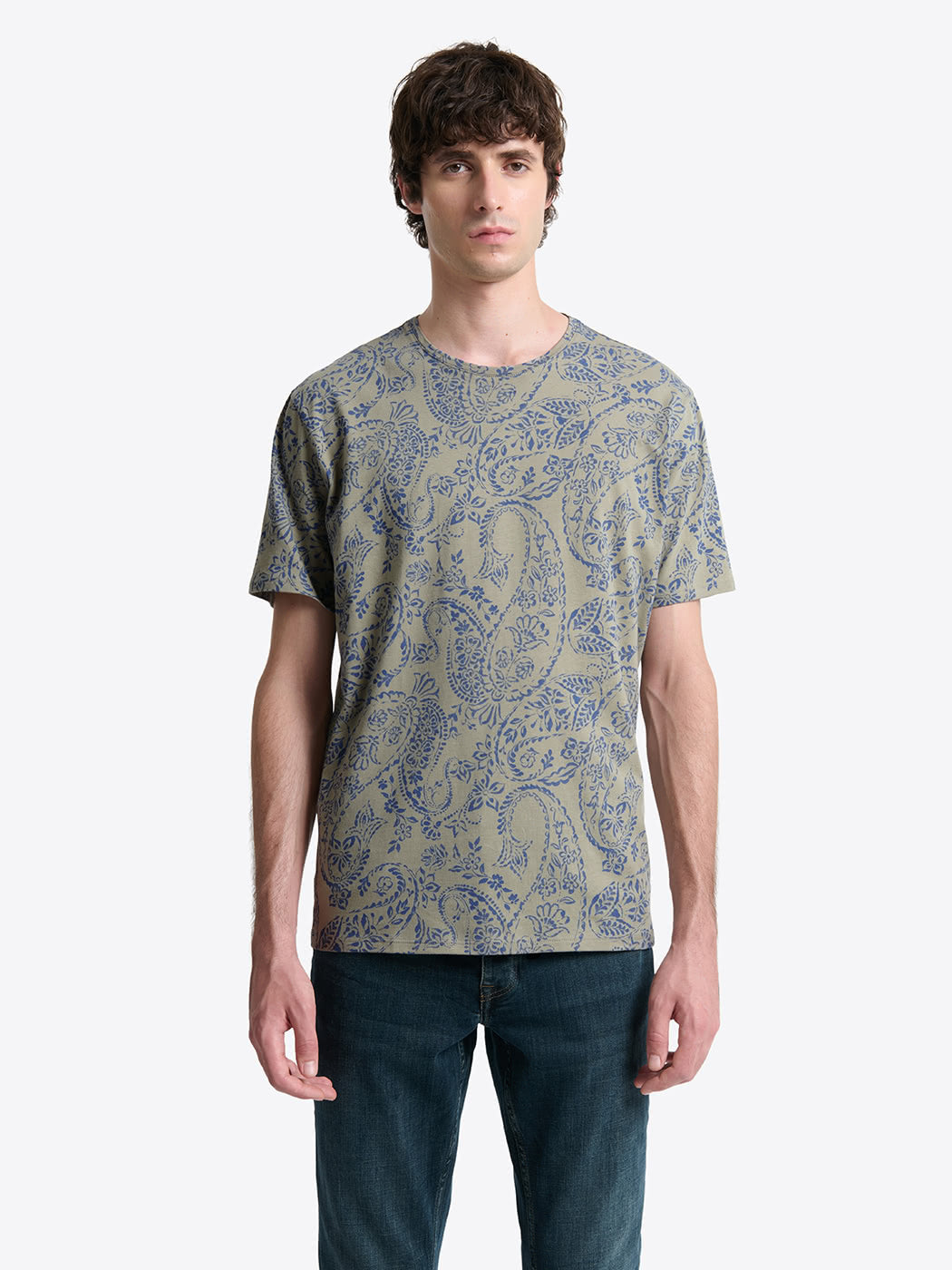 T-shirt col rond à motif en coton - DEVRED 1902