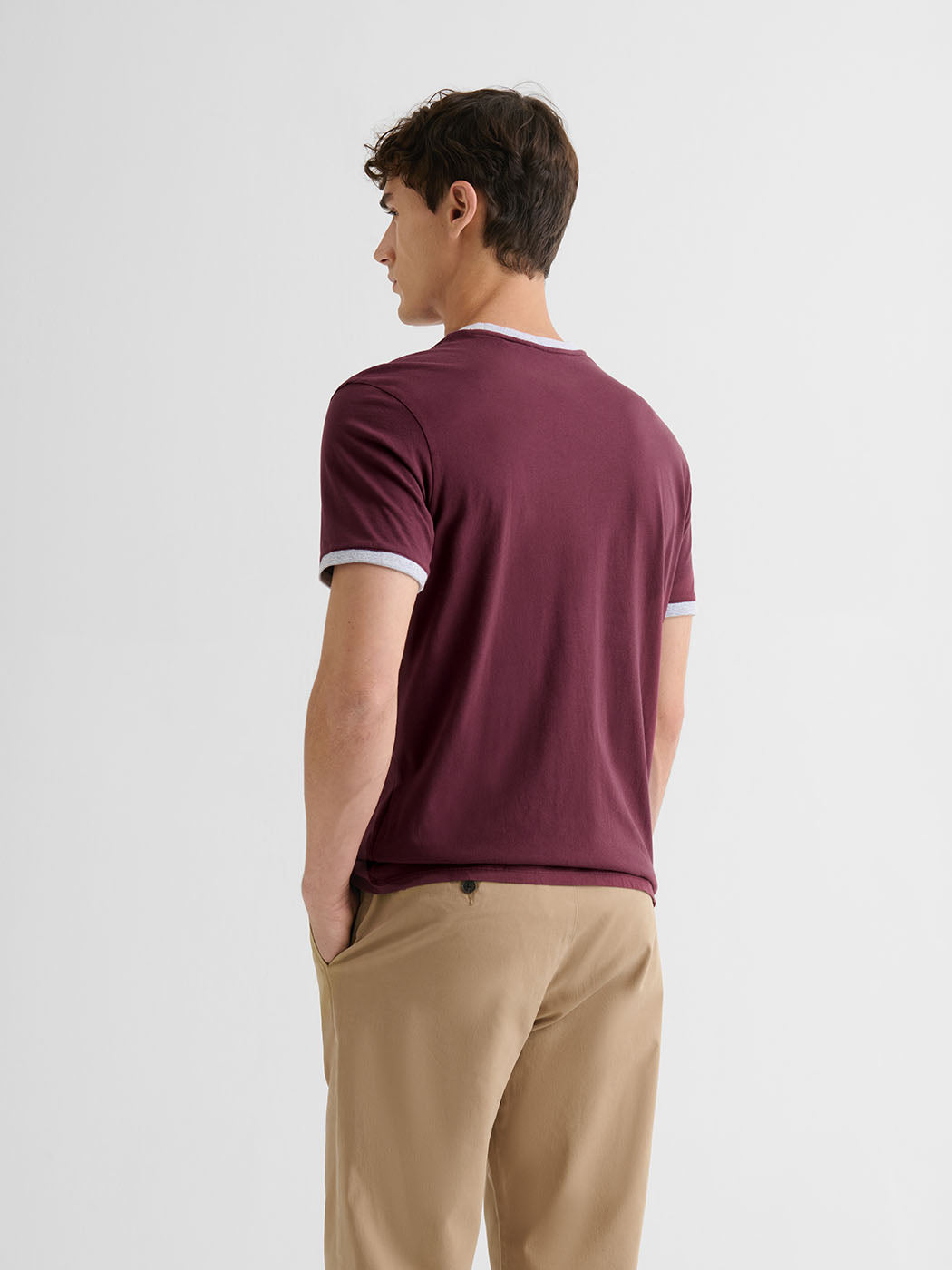 T-shirtcol rond contrasté en coton - DEVRED 1902