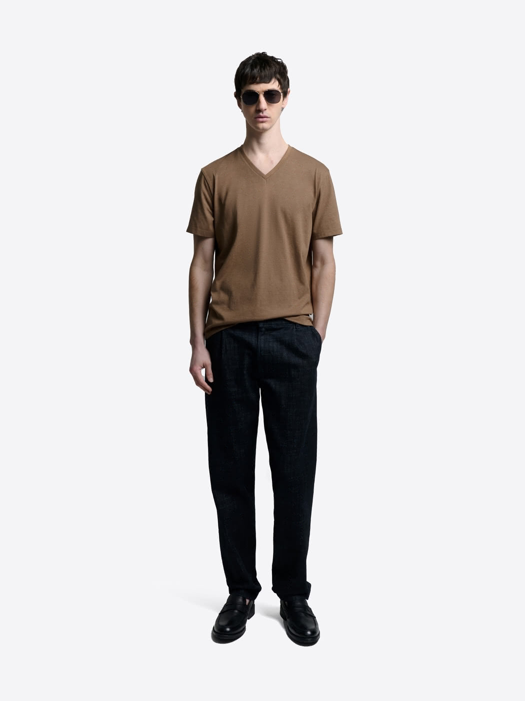 T-shirt col V en coton Supima® - DEVRED 1902