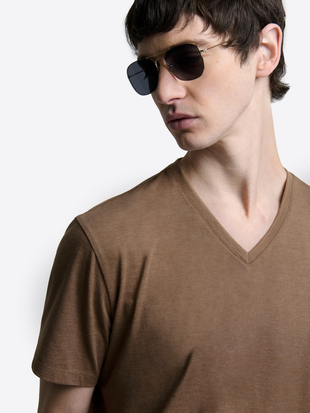 T-shirt col V en coton Supima® - DEVRED 1902